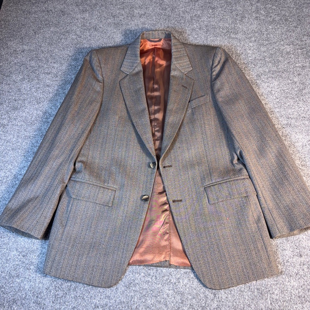 Christian Dior Monsieur Brown Pinstripe Blazer Vintage 2-Button Sport Coat - Picture 1 of 14